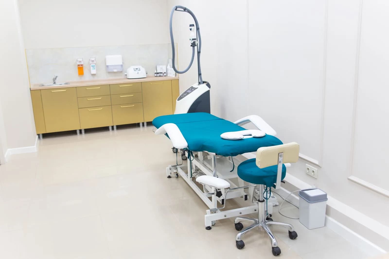 Clean modern medical consultation room at a hair clinic in Malta